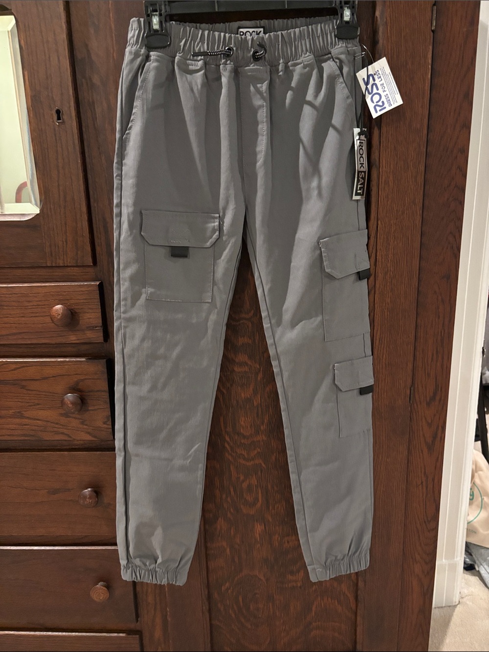 Gray Cargo Jogger Pants